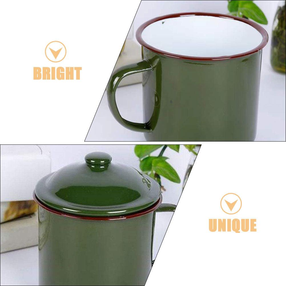 

2Pcs Vintage Style Enamel Cup Heatresistant Comfortable Grip Suitable for Daily Use Picnic Party Fishing Enamel Mug other