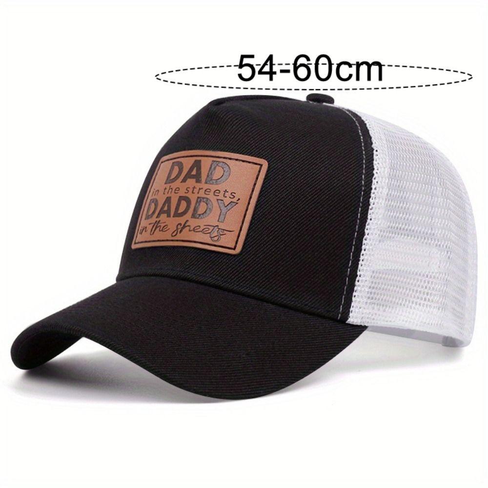Adjustable Distressed Faded Cap DAD DADDY Leather Label Sunscreen Hats  For Man Women