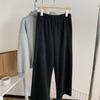 2024 Korean Wool-Blend Wide-Leg High-Waist Pants for Women - Autumn Edition with Velvet Lining