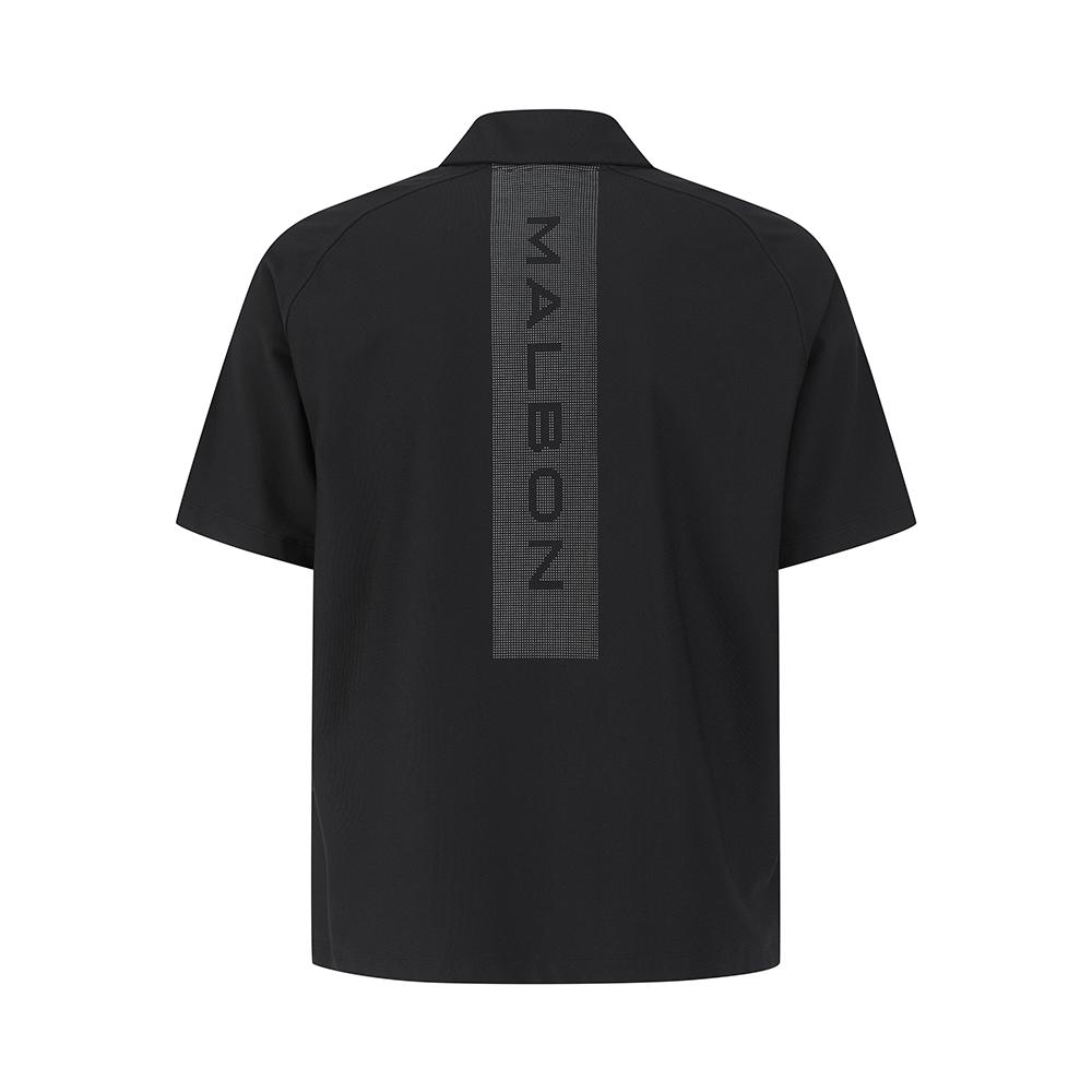 MALBON GOLF Performance Short Sleeve Polo Shirt Black (Man)