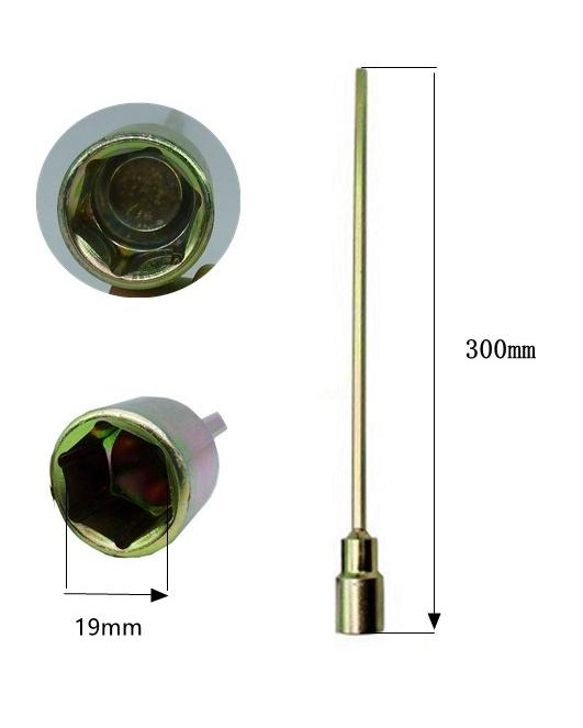 

30cm Long Hexagonal Socket Wrench 19mm RV Repair Tools Extended Hexagonal Pole RV Leg Winder Drill Extension Jack Socket