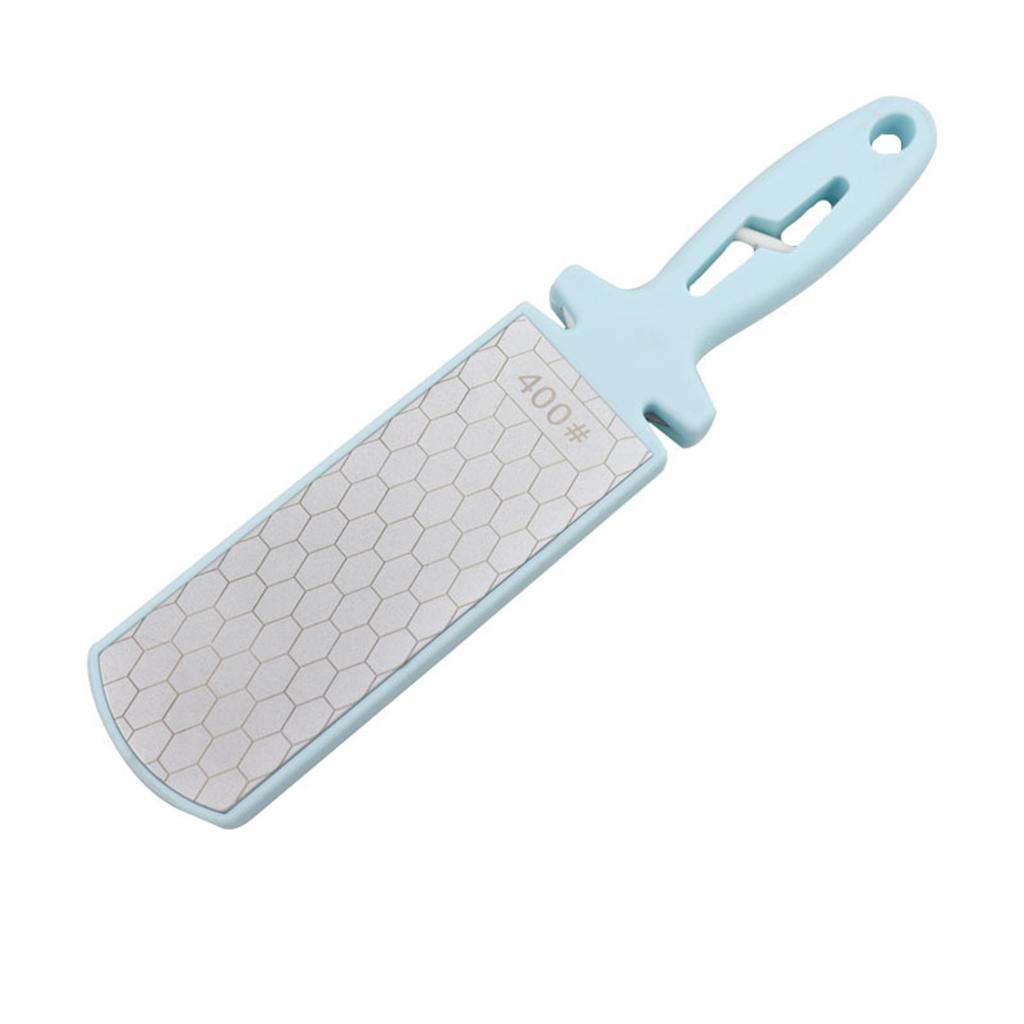 Double Sided Kitchen Knife Sharpener Diamond Sharpening Stone Coarse and Fine Grits Sharpen Tools with NonSlip Handle