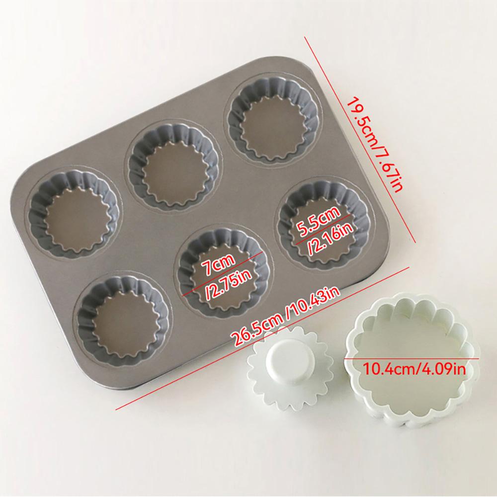 6/12Cups Cake Mold Mini Egg Tart Bread Burger Muffin Cupcake Mold For Household DIY Dessert Baking Pan Oven Trays Cake Tools