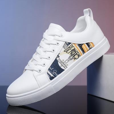 Scarpe Casual in Pelle da Uomo Scarpe da Ginnastica Casual da Uomo per Esterno Uomo Comfort Scarpe Basse Stringate Scarpe da Ginnastica con Plateau Semplici Scarpe da Passeggio da Uomo