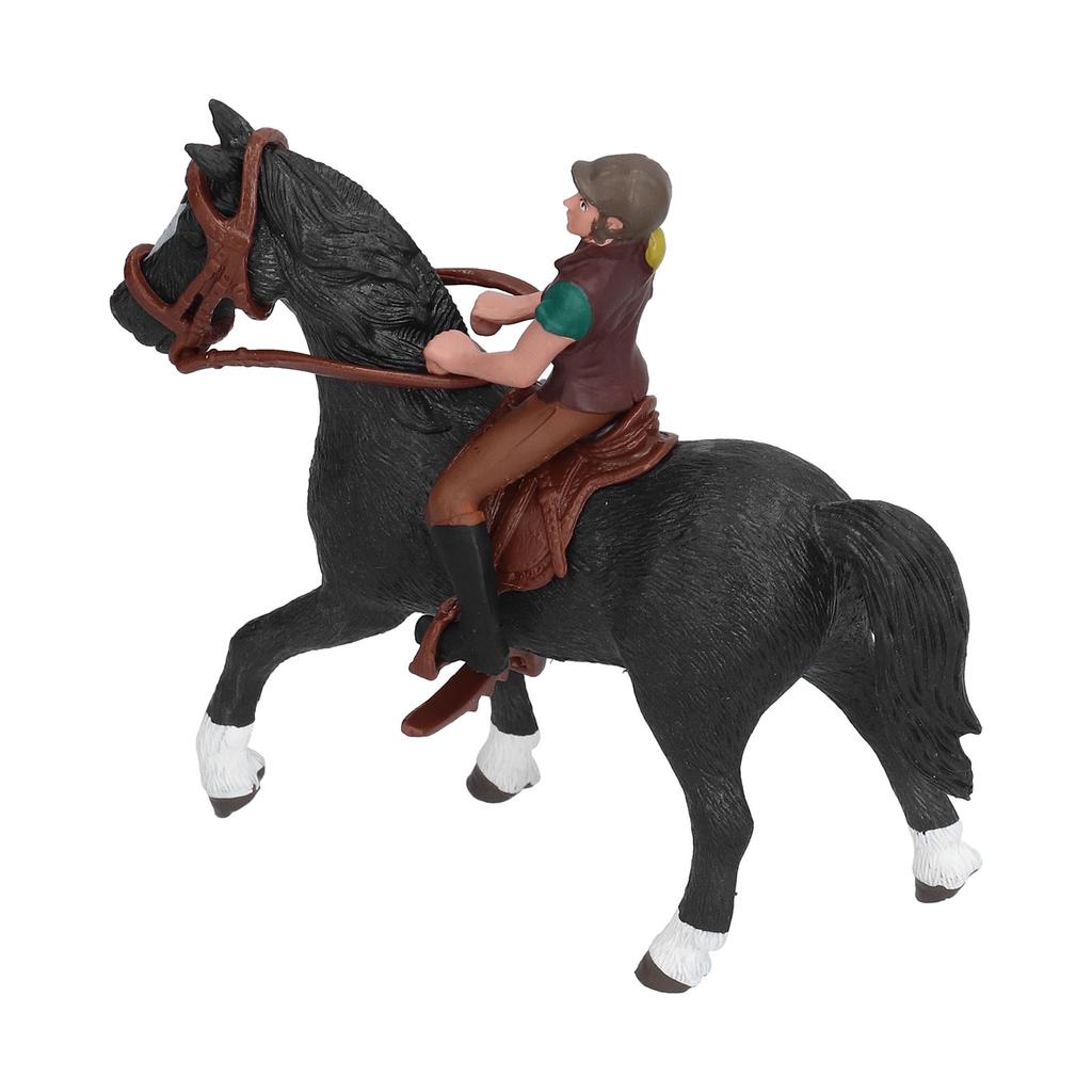 Pferd Rodeo Figur Kinder Kind Simuliertes Bauernhofpferd Reiter Modell Spielzeug Geburtstagsgeschenk Schmuckstück Grüner Reiter