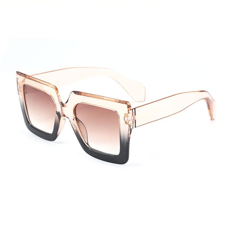New personalized square sunglasses large frame square versatile European and American street shooting oversized frame women's party sunglasses