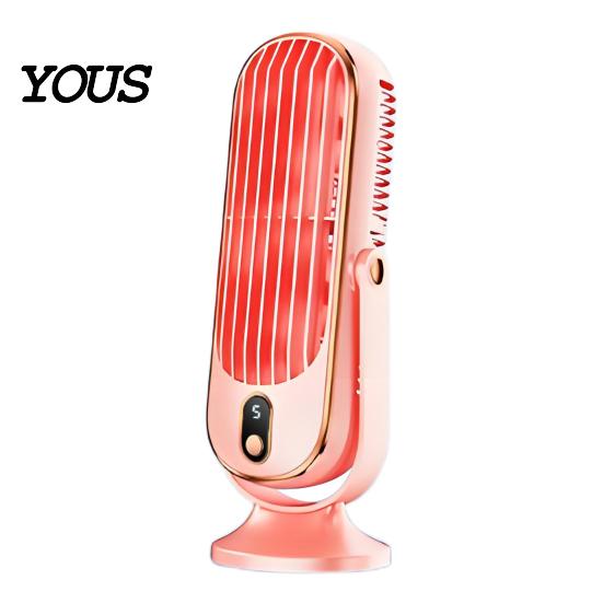 Wide Range Air Circulation Fan Turbofan Desktop with Digital Display, 3 Speed Quiet Personal Display Fan, Rechargeable Small Timer for Bedroom
