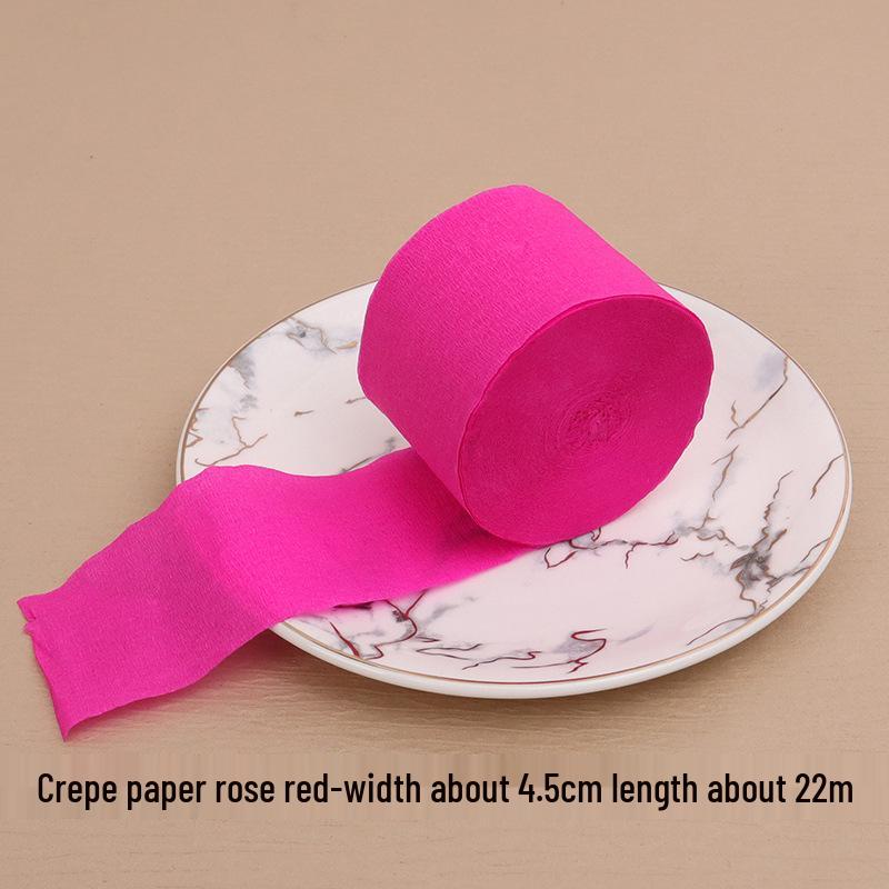 Multicolored Crepe Paper Tassel Wall Decoration, 4.5cm x 22m