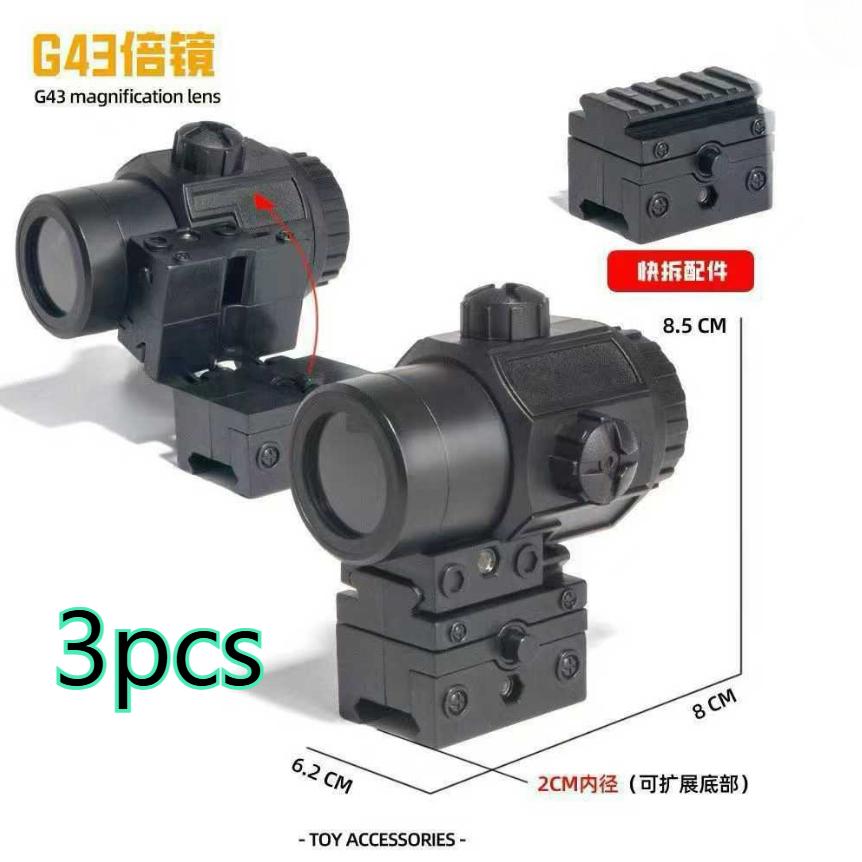 2026 G33/G34 Flip To Side Magnifier Optical Scope Universal 20-22mm Rail Mount Optical Accessory