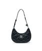 Mlb Basic Quilted Pu Hobo Bag Ny (Black)