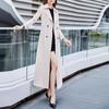 2025 Spring/Autumn High-End Fashion Goddess Trench Coat: Slimming, Flattering, Over-the-Knee Double-Breasted Korean Style Outerwear.