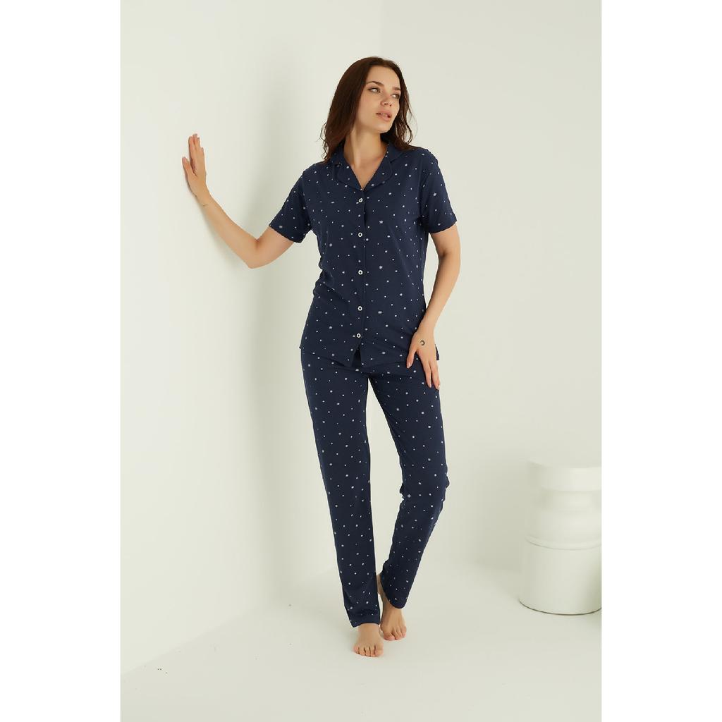 Set pijama cu nasturi din bumbac