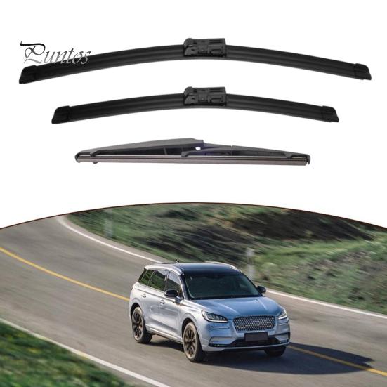 Non Destructive Buckle Wipers 3Pcs 24" 14" 10" Windshield Wiper Blades Replacement for MG ZS ZST EV Car Parts 2017-2024, Front And Rear Kit,