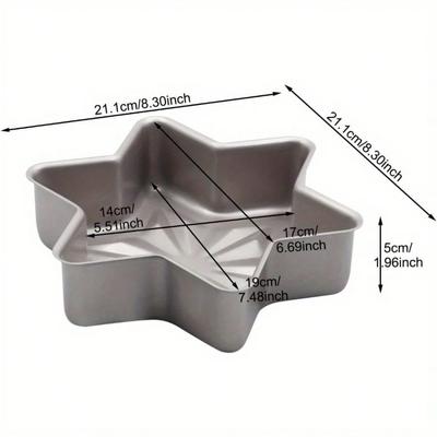 Langlebige Kuchenform in Sternform Antihaft-Backform Perfekt zum Backen von Kuchen Brownies und mehr - Essentielles Küchenwerkzeug für Hobbybäcker