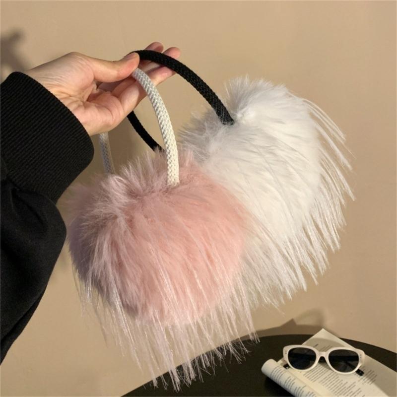 Furry Earmuffs Headwear Stay Warm and Trendy Long Haired Oversized Ear Warmer