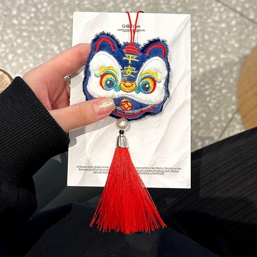 Chinese Style Lion Dance Tassels Pendant Year of Horse Horse Mascot Plush Doll Spring Festival