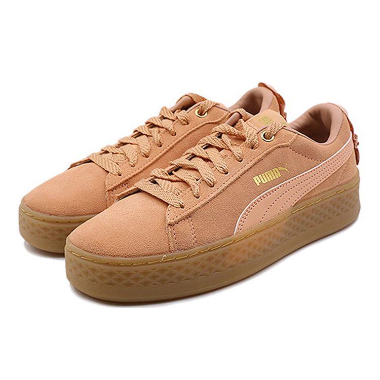 Puma Smash Platform Frill Retro Low-Top Sneakers Women Sneakers Coral 366928-02