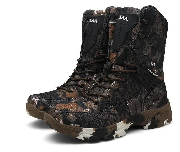 Camouflage Men Boots Work Safty Shoes Men Desert Boots Autumn Winter Special Sport Ankle Boots for Men Male Zapatos Hombre