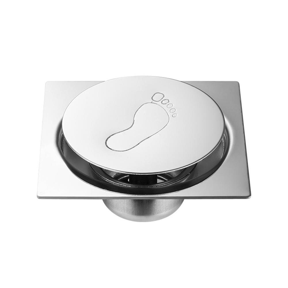 Shower Hotel Easy Clean Bathroom Bouncing Durable Waste Cover Floor Drain Deodorant Silver Pedal