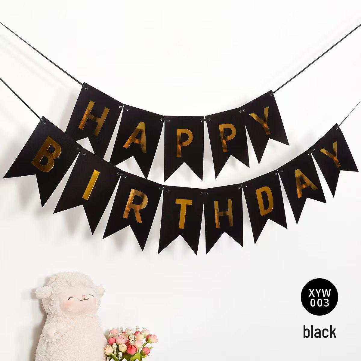 С Днем Рождения Баннер-флажок «Рыбий хвост» с горячим тиснением для украшения вечеринки