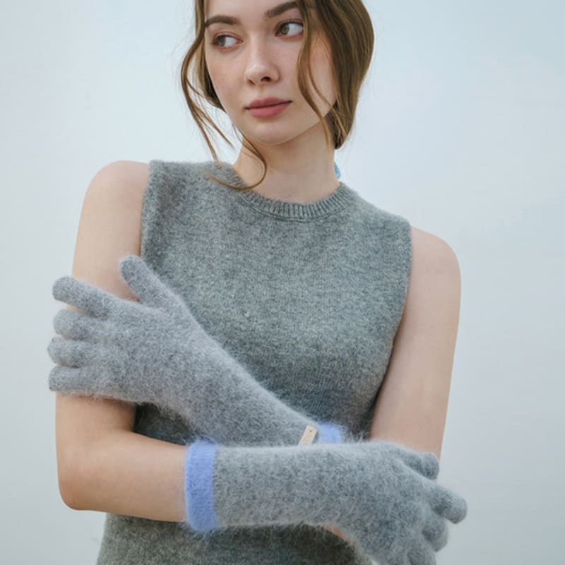 

meminn heritage Angora fingerhole long gloves 8clolors Heritage Gloves (Black)