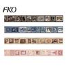 Scrapbooking Washi Tape Vintage Stamp Roll, Aesthetic Decorative Masking Tape, Retro Adhesive for DIY Art Crafts, Journaling