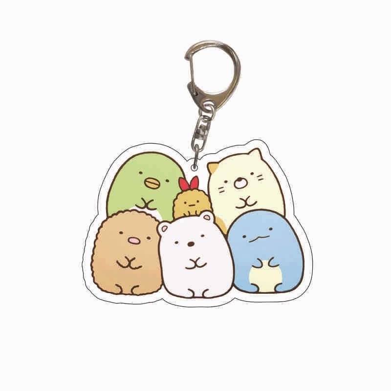 Acrylic Keychain: Japanese San-X Corner Creatures Anime Pendant for Backpack