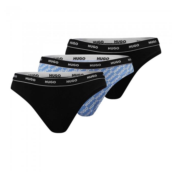 Hugo Womens/Ladies Logo Thong (Pack of 3)