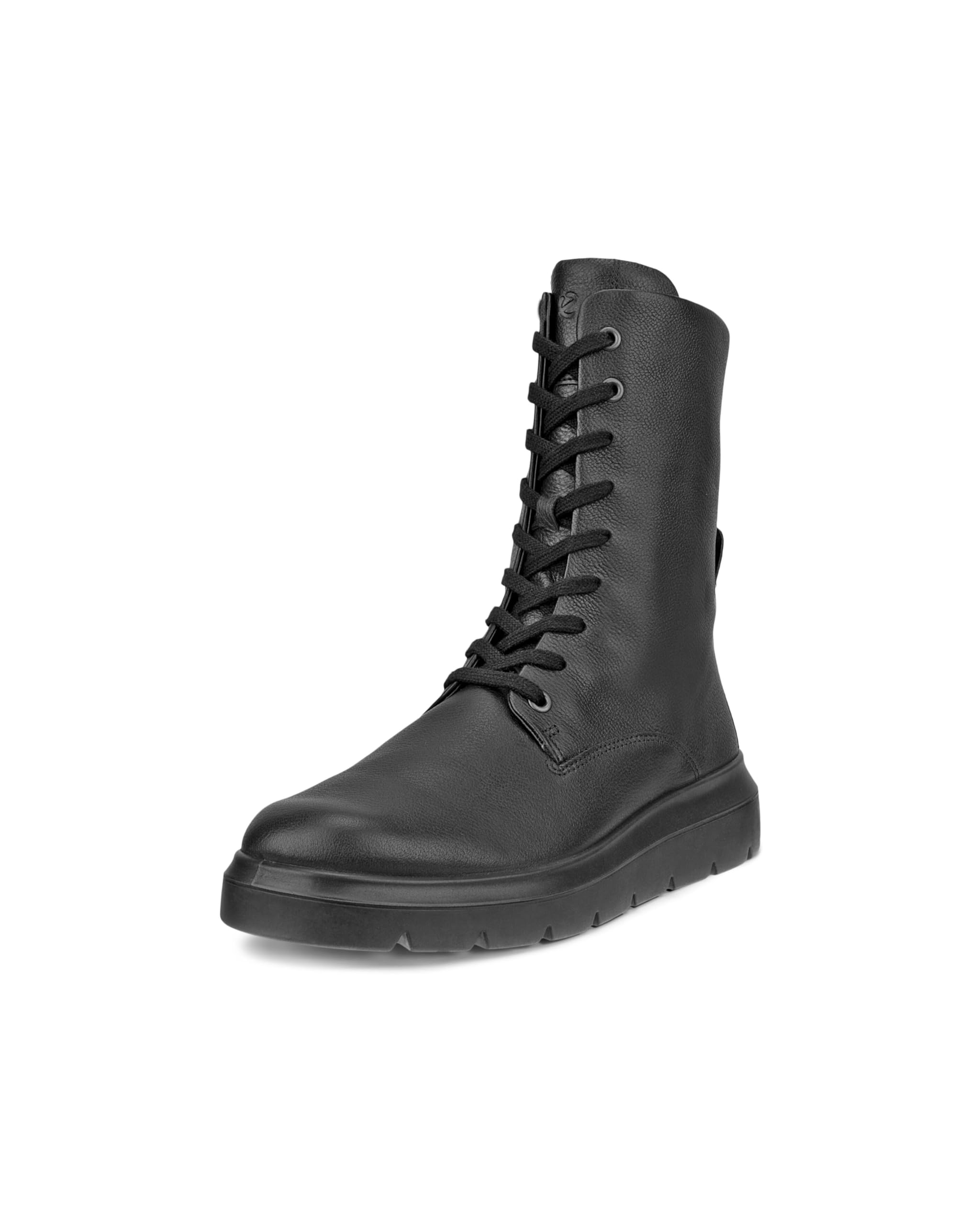 

ECCO NOUVELLE Women s Genuine Leather Short Lace-Up Boots in Black