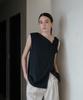 YOUNESS Black Asymmetric Blouse