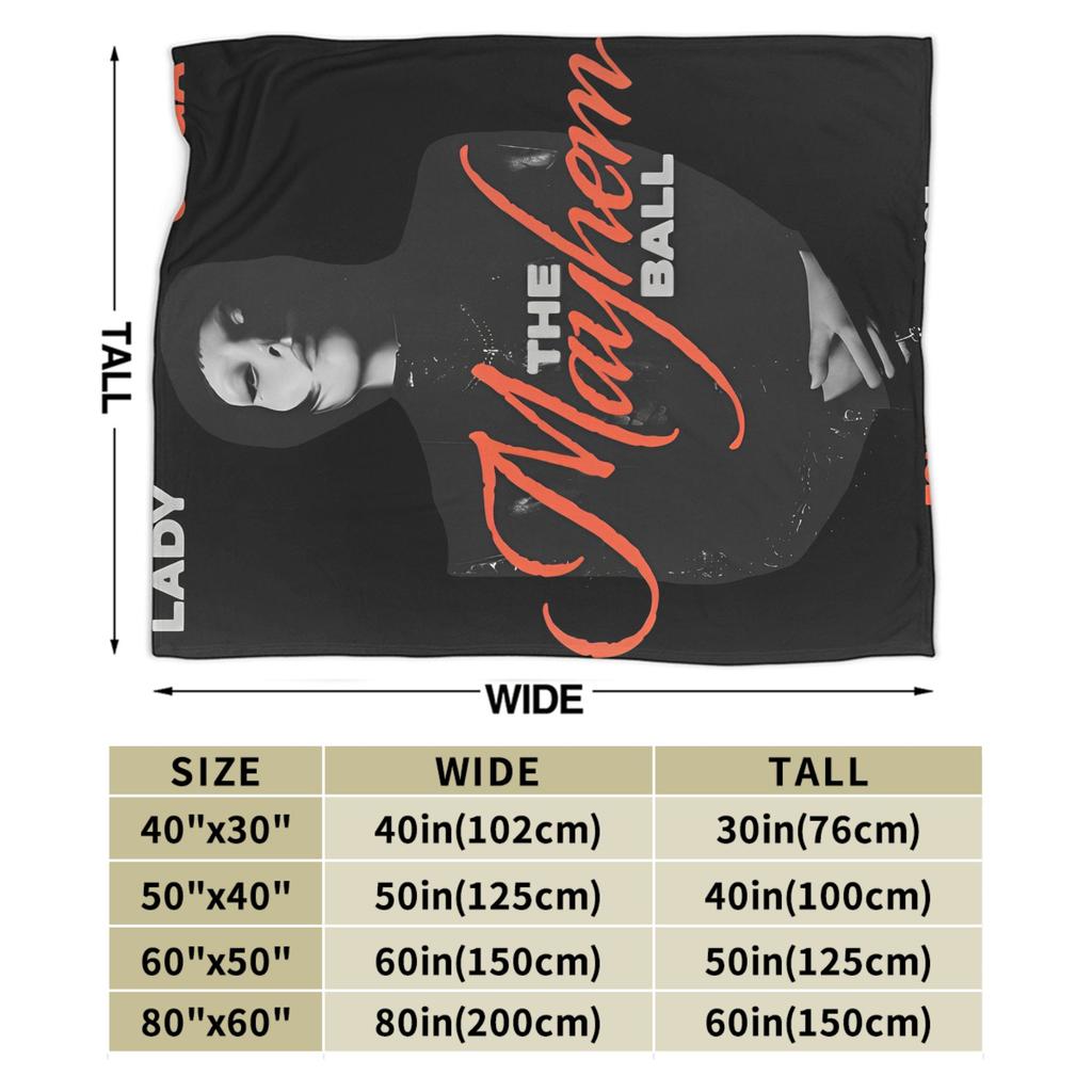 Lady Gaga The Mayhem Ball Tour 2025 Fashion Blanket Super Soft Cozy Throw Fashion Blankets for Couch Multi-size Bedspreads