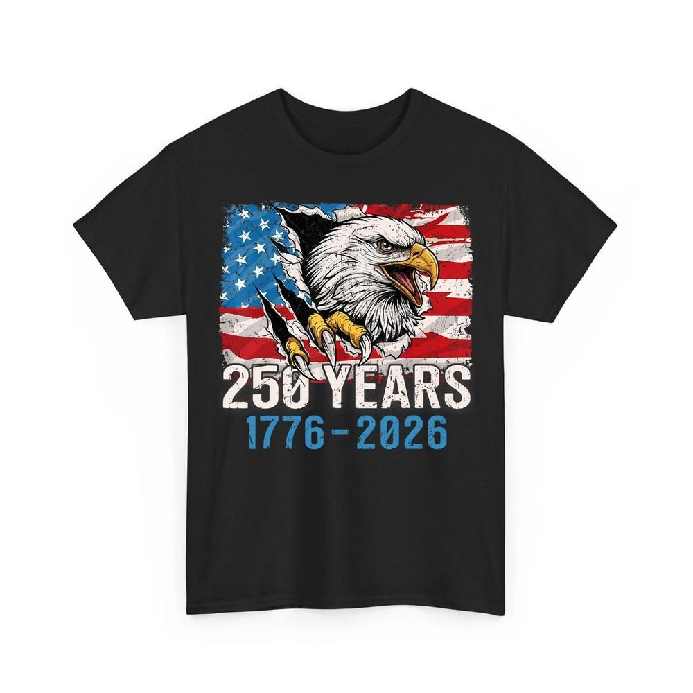250 Years American Flag 250th Anniversary USA Bald Eagle Patriotic Retro TShirt Unisex T-Shirt XXXXL