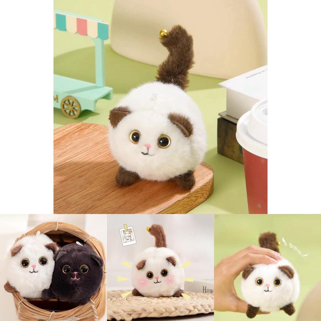 Tail-wagging Plush Cat Doll Customizable Design And Soft Fibre Filling