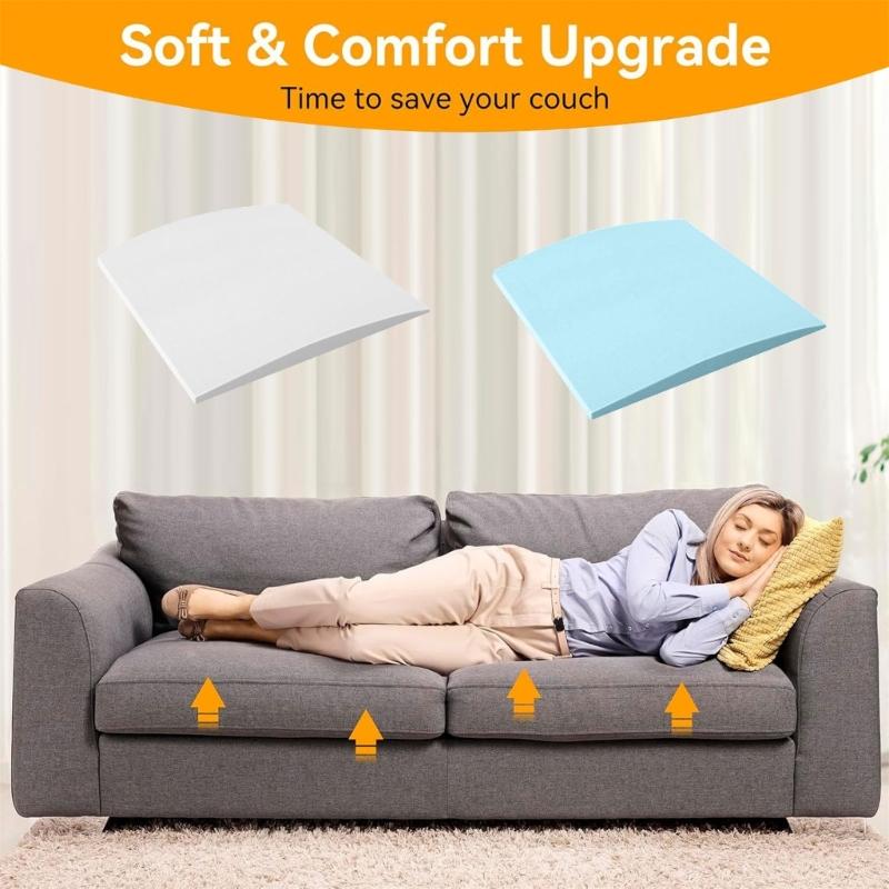 Foam Cushion Support Insert Fixes Sagging Sofa Seats Curved Structure Enhances Comfort Without Installation