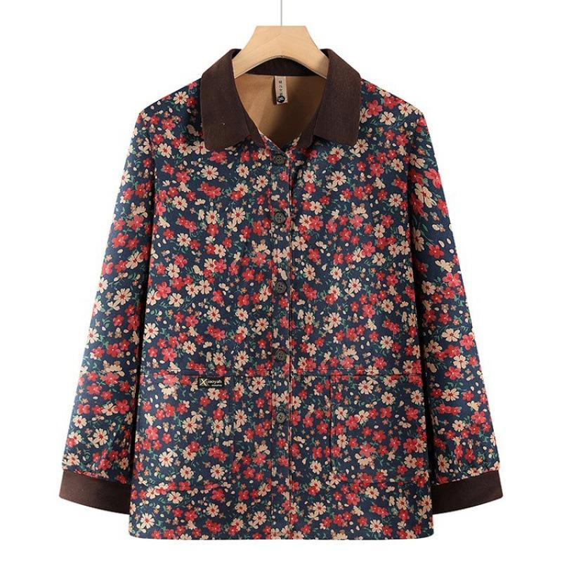 

New thin shirt jacket autumn top casual floral cardigan 5XL recommends 150-82.5kg