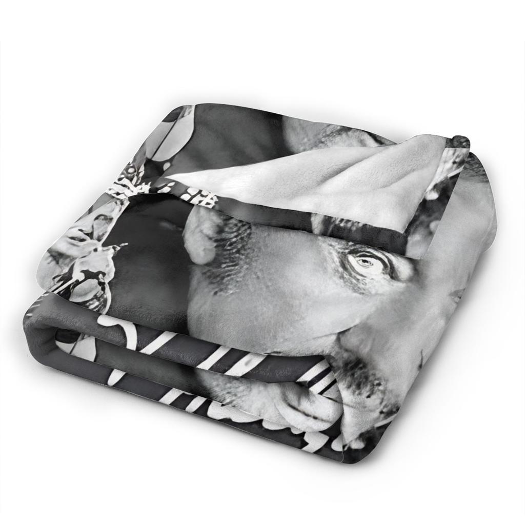 Rock Star Johnny Hallyday Blanket  Camping Flannel Bedding Throws For Couch Bed Soft Custom Quality Bedspread Gift Idea