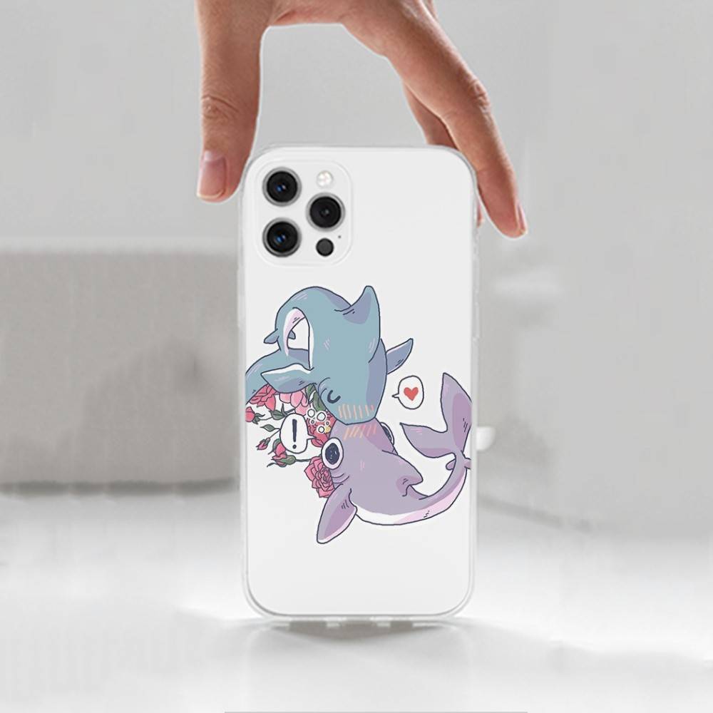 Cute S-Sharks-s Phone For iPhone 14,13,12,11,17,16,15,Pro,X,XS,XR,SE,Max,Plus,Mini Transparent Soft Cover