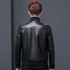 Men's High-End Sheepskin Baseball Collar Leather Jacket
