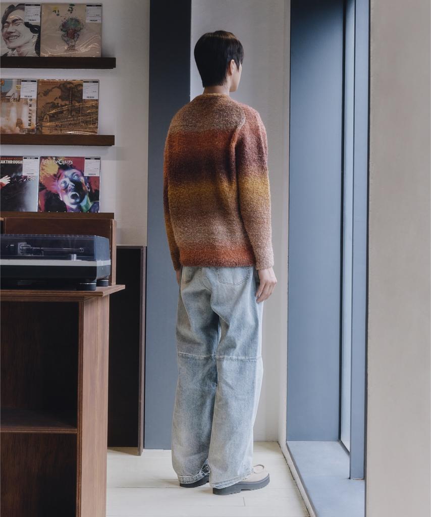 NONBLANK Gradient Round Knit_Crimson Brown