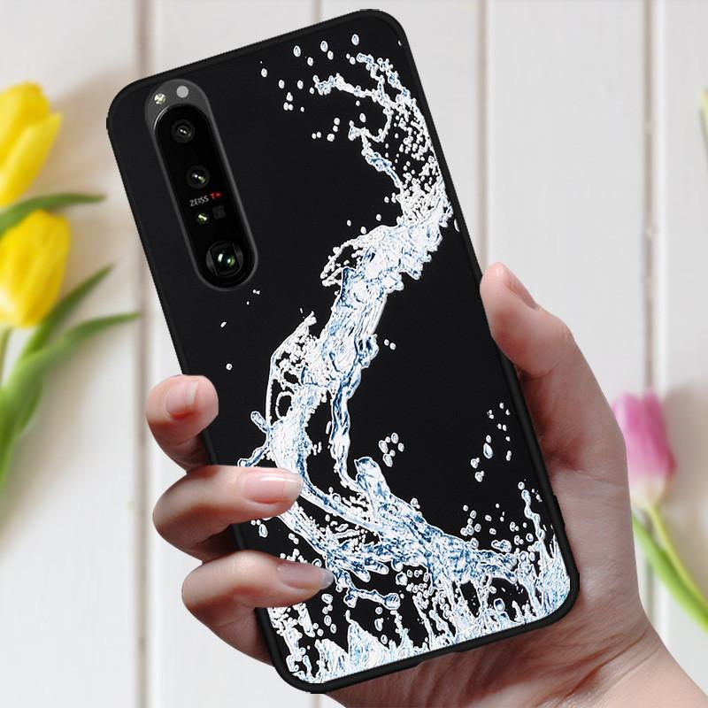 3D Emboss Flower Case For Sony Xperia 10 III Cover Cute Relief Case For Sony Xperia 1 III 5 III 10III Phone Case Coque Fashion