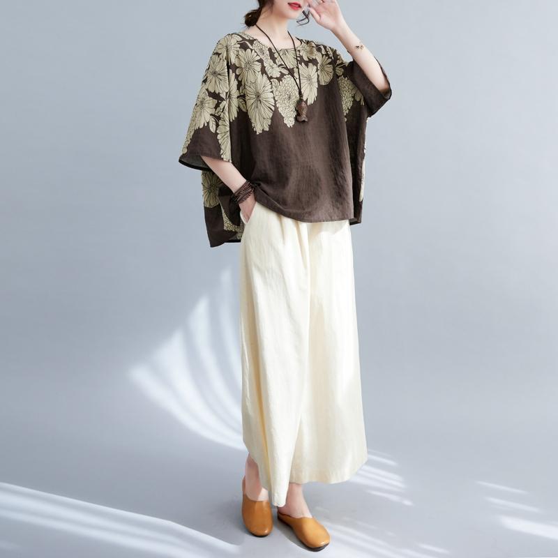 DIMANAF 2026 Plus Size New T-Shirt Women Print Loose Casual Casual Lady Tops Tees Shirts Oversize Summer