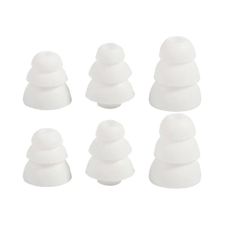 Triple Flange Ear Tips Earbuds Silicone Pads For In Ear Headphones In-Ear 4.0mm