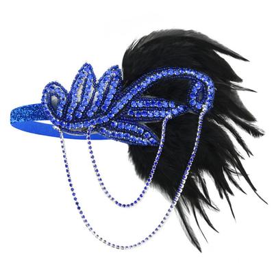 1920er Jahre Flywave Haarband Europäische und Amerikanische Feder Kopfschmuck Haarband 1920er Jahre Retro Make-up Ball Damen Party Zubehör