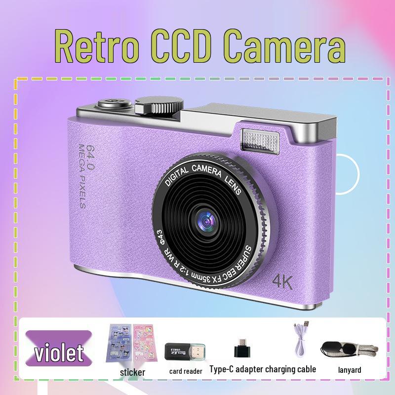 High-Definition Dual-Lens CCD Camera: Portable Digital Camcorder for Student Parties & Selfies
