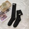 Simple Pearl Knee High Socks Cotton Calf Socks Sweet Knee High Stockings Lolitas Princess Socks for Womens Girls Gifts