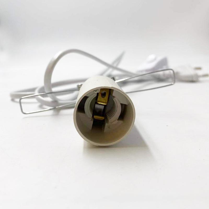 1Pcs Eu Plug 1.8 Meters Power Cord Cable Lava Lamp Base Lamp Cord With Switch E14 Hanglamp Holder Light Bulbs Socket