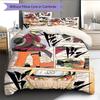 Cartoon Pattern Bedding Quilt Set Quilt Cover Pillowcase Home Decoration Birthday Gift (1 * duvet cover + 2 * pillowcase, without core)