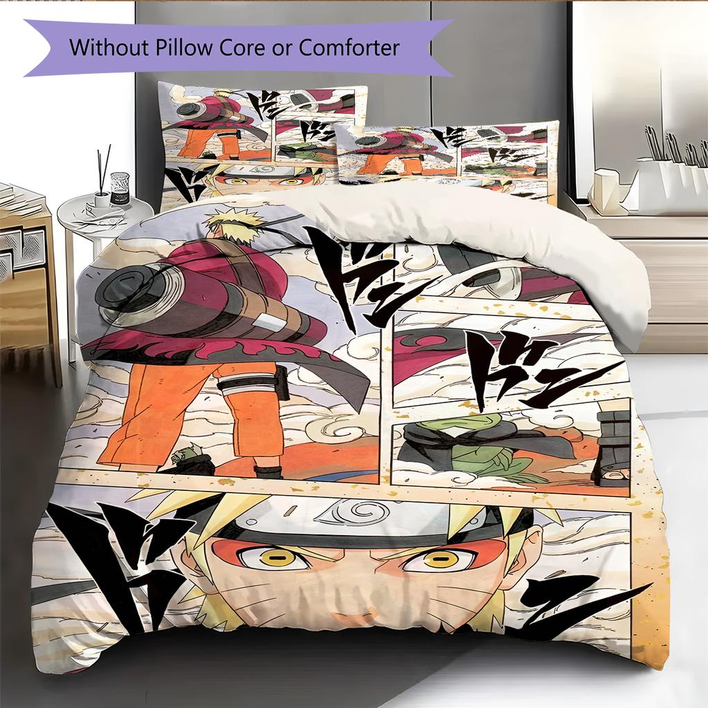 Cartoon Pattern Bedding Quilt Set Quilt Cover Pillowcase Home Decoration Birthday Gift (1 * duvet cover + 2 * pillowcase, without core)