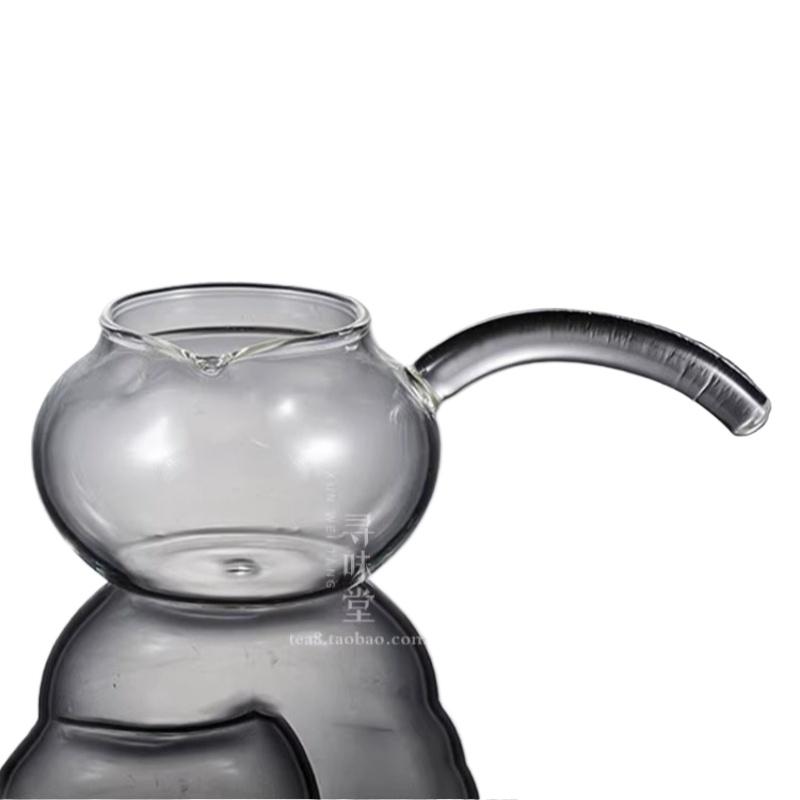 

Стеклянная чашка для фэйрвея с боковой ручкой, термостойкая, ручка из массива дерева, махагони, кованая, с текстурой молотка, мужская чашка