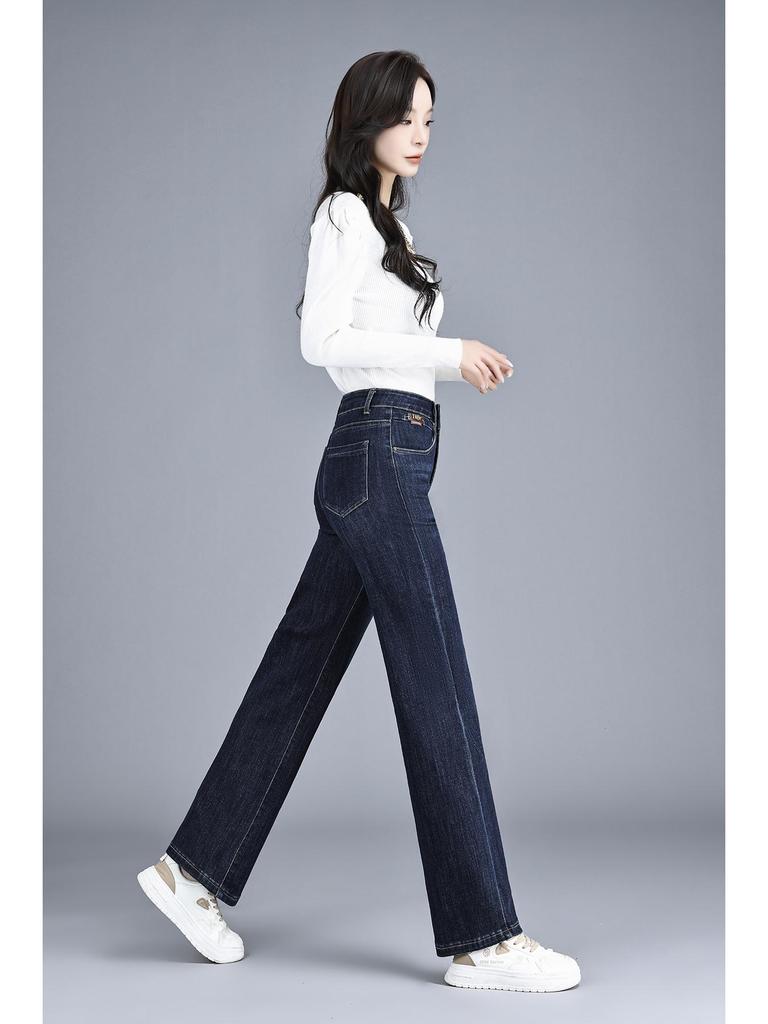 Autumn/Winter 2025 High-Waisted Plus Size Elastic Pants: Narrow, Wide, and Straight-Leg Styles for Women.